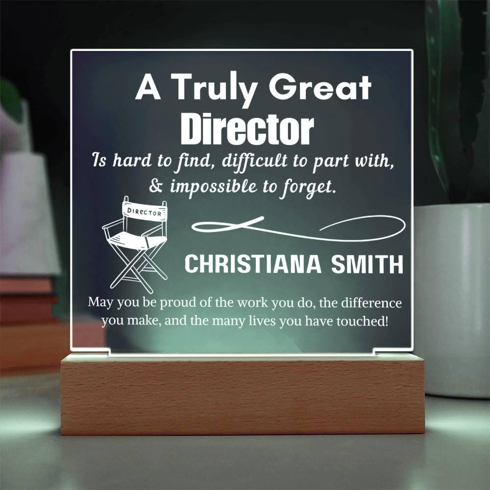 Personalized Truly Great Director Sign – Custom Filmmaker Keepsake