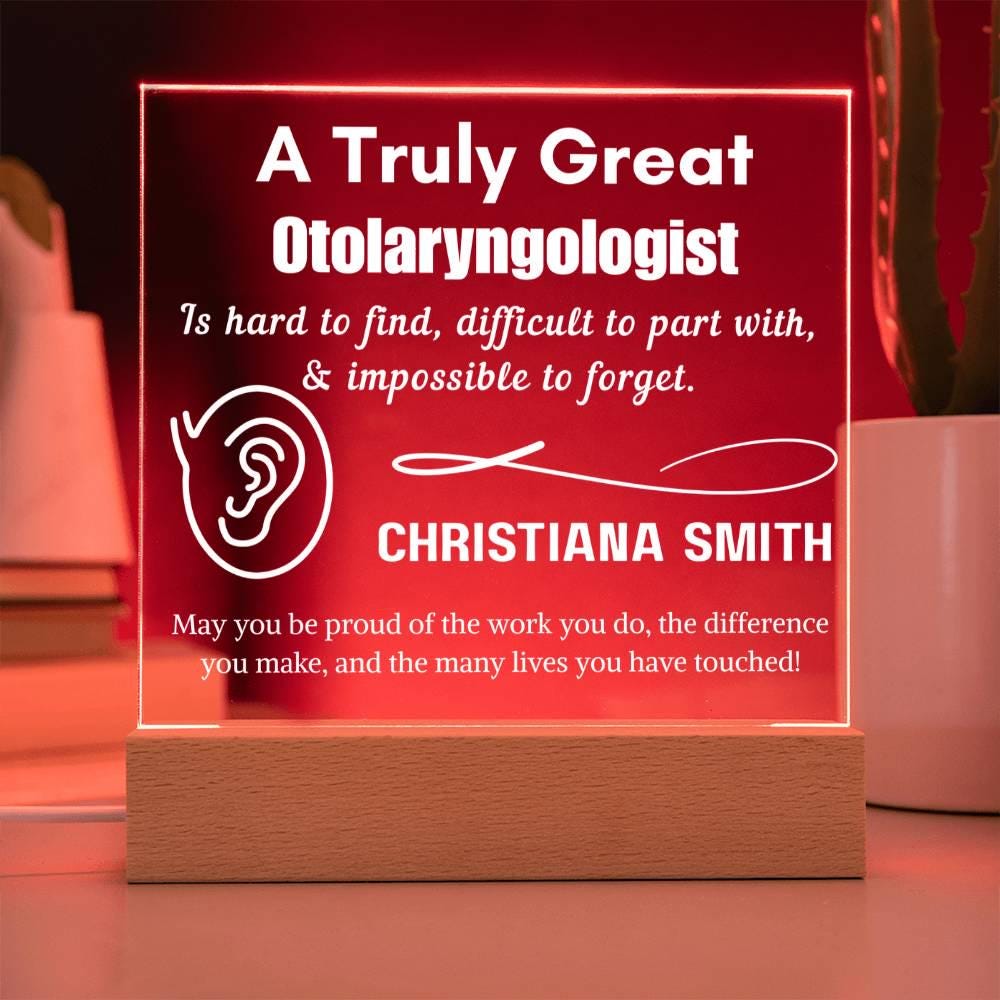 Personalized Otolaryngologist Sign – ENT Doctor Gift – view 8
