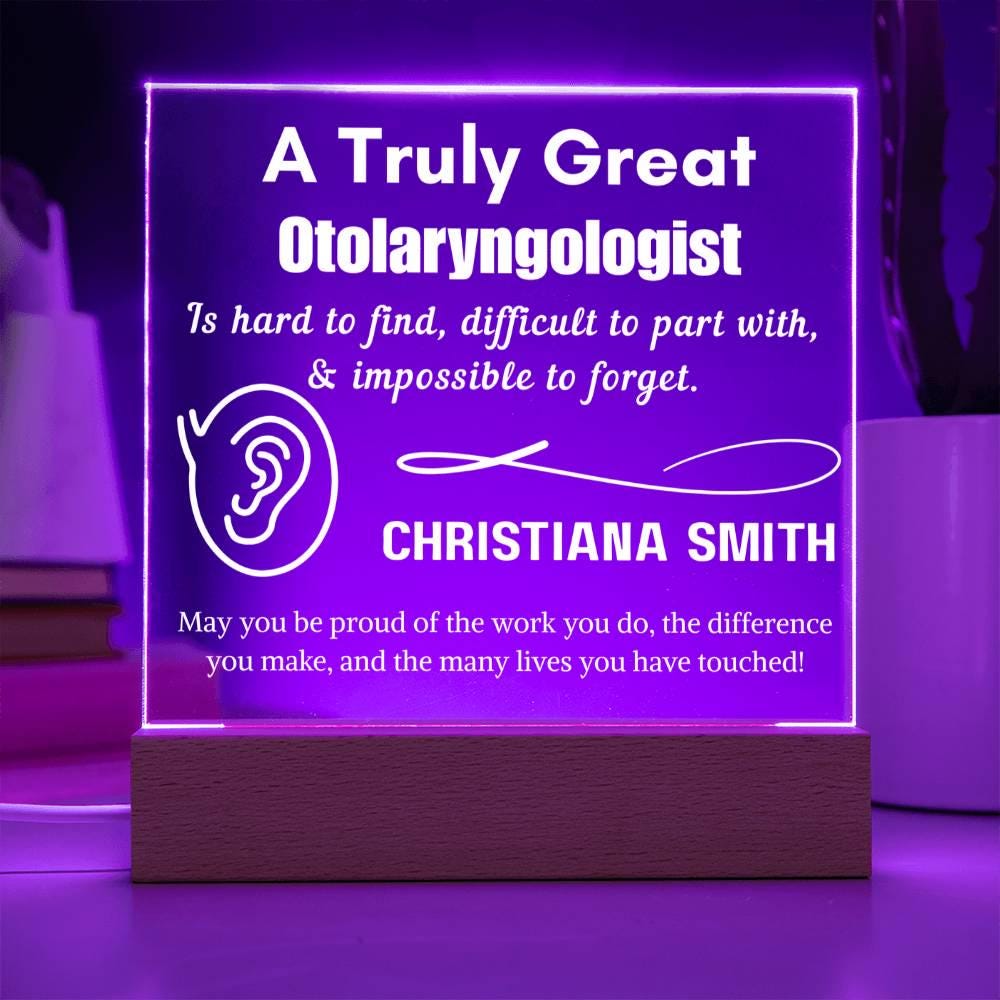 Personalized Otolaryngologist Sign – ENT Doctor Gift – view 4