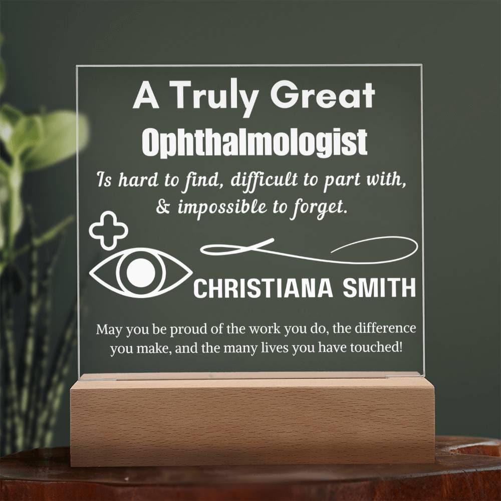 Personalized Ophthalmologist Sign – Custom LED Acrylic Gift for Eye – view 2