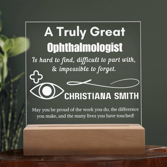 Personalized Ophthalmologist Sign – Custom LED Acrylic Gift for Eye – view 2