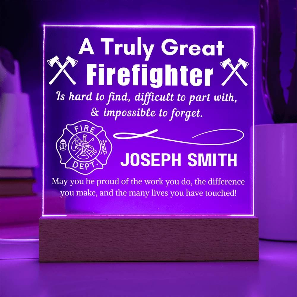 Personalized Firefighter Sign – Firefighter Appreciation Gift – view 9