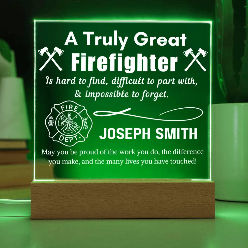 Personalized Firefighter Sign – Firefighter Appreciation Gift – view 8