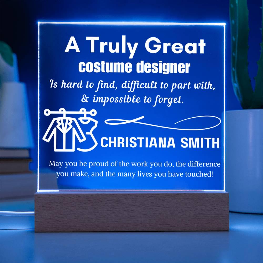Costume Designer Personalized Light Sign – Unique Fashion School Gift – view 3