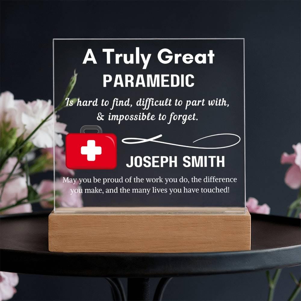 Personalized Paramedic LED Acrylic Sign – Custom EMS Gift – view 4