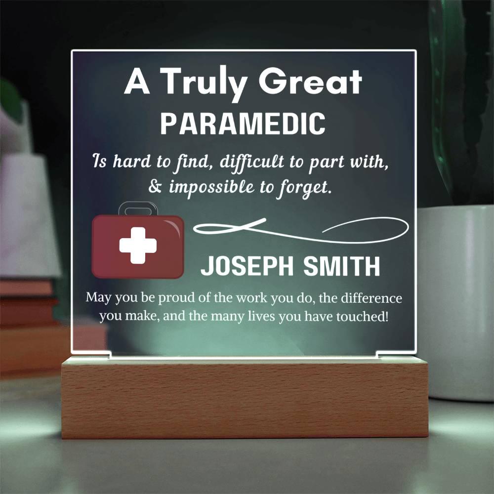 Personalized Paramedic LED Acrylic Sign – Custom EMS Gift – view 2