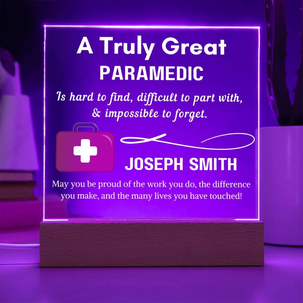 Personalized Paramedic LED Acrylic Sign – Custom EMS Gift – view 8