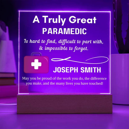 Personalized Paramedic LED Acrylic Sign – Custom EMS Gift – view 8