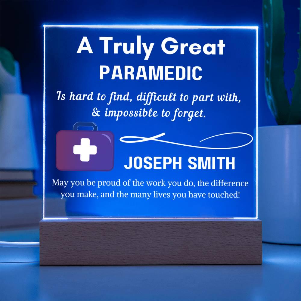 Personalized Paramedic LED Acrylic Sign – Custom EMS Gift – view 7