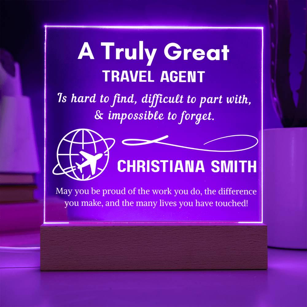 Personalized Travel Agent LED Desk Sign – Custom Travel Advisor – view 8