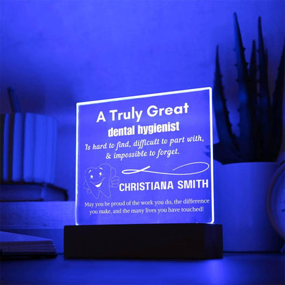 Personalized Dental Hygienist Gift LED Sign – Dental Staff Gifts – view 8