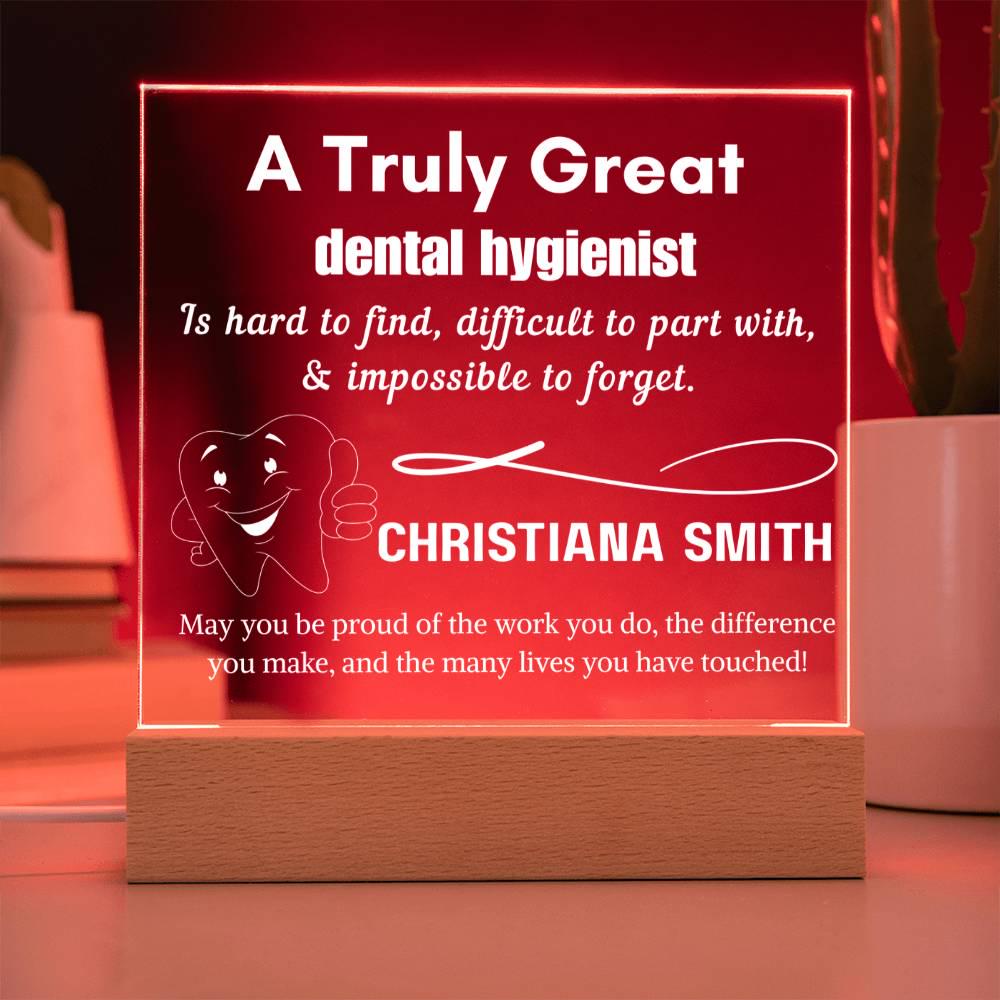 Personalized Dental Hygienist Gift LED Sign – Dental Staff Gifts – view 7