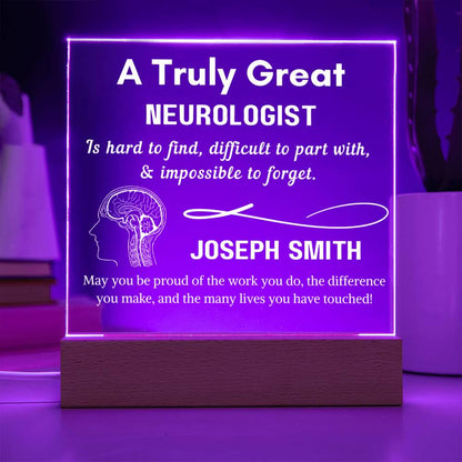 Personalized Neurologist Sign – Custom Gift for Brain Doctor – view 4