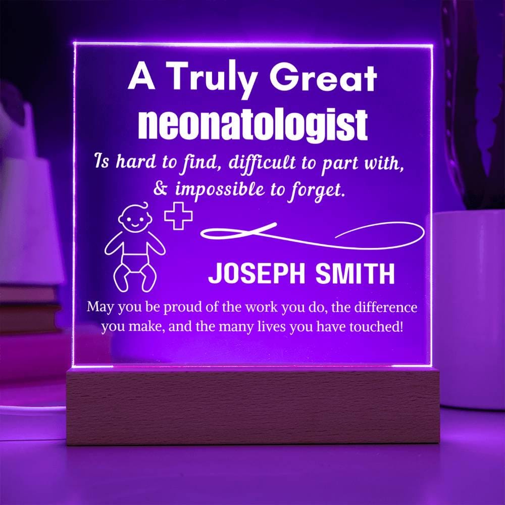 Personalized Neonatologist Acrylic Sign – Custom NICU Doctor or Nurse – view 4