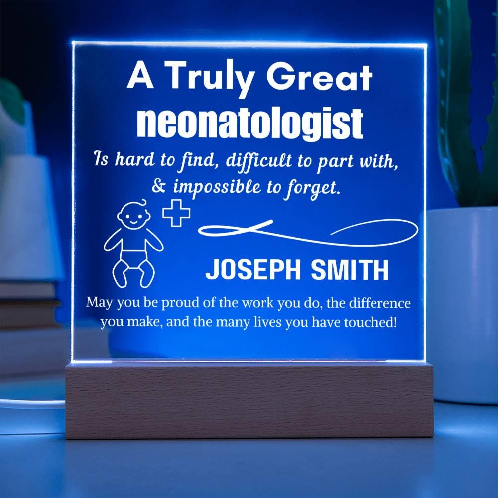 Personalized Neonatologist Acrylic Sign – Custom NICU Doctor or Nurse – view 3