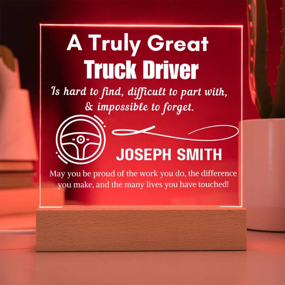 Personalized Truck Driver LED Acrylic Sign – Custom Gift for Truck – view 4