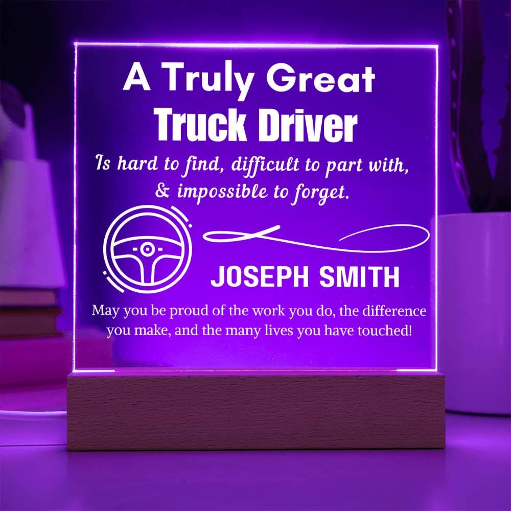 Personalized Truck Driver LED Acrylic Sign – Custom Gift for Truck – view 8