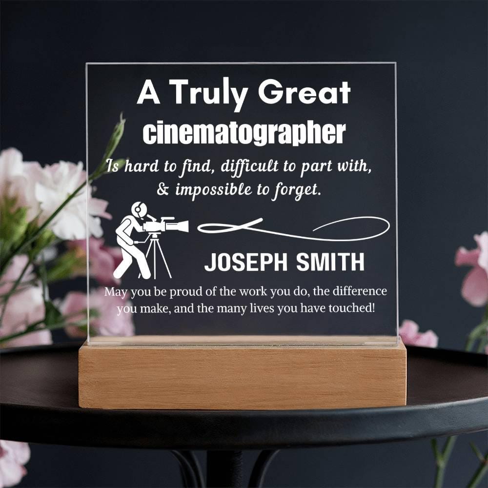 Personalized Cinematographer Gift LED Sign – Custom Filmmaker Gift – view 5