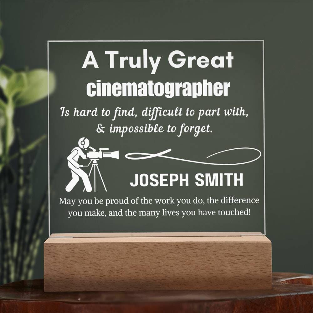 Personalized Cinematographer Gift LED Sign – Custom Filmmaker Gift – view 2