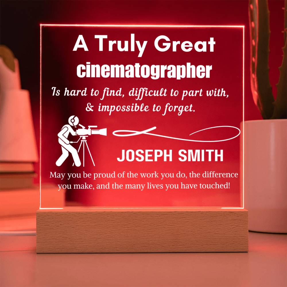 Personalized Cinematographer Gift LED Sign – Custom Filmmaker Gift – view 3