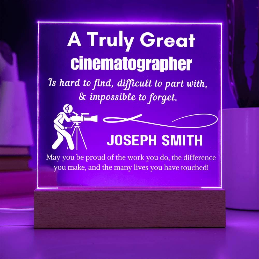 Personalized Cinematographer Gift LED Sign – Custom Filmmaker Gift – view 10