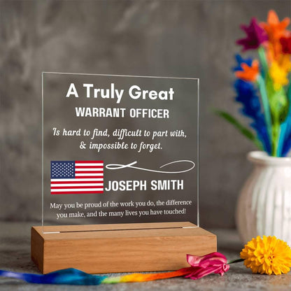 Personalized Warrant Officer LED Acrylic Sign – Custom Gift for US – view 9