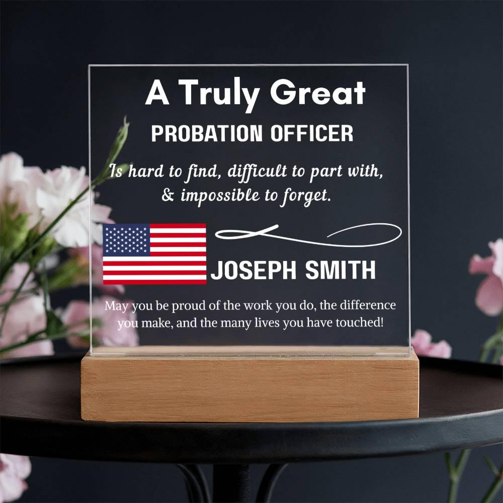 Personalized Probation Officer Acrylic Sign – Custom Probation – view 7