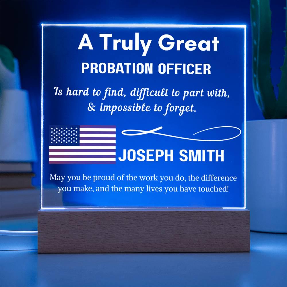 Personalized Probation Officer Acrylic Sign – Custom Probation – view 8