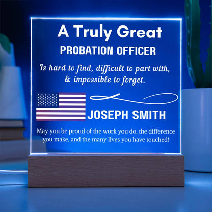 Personalized Probation Officer Acrylic Sign – Custom Probation – view 8