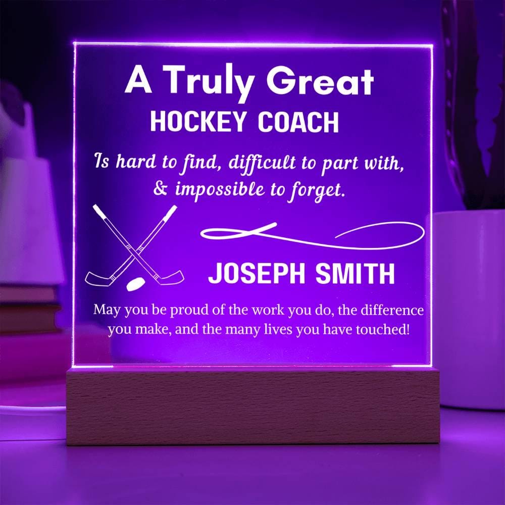 Hockey Coach Personalized Sign – Gift for Hockey Coach – view 9