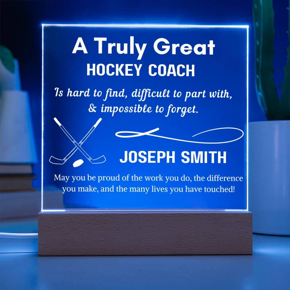 Hockey Coach Personalized Sign – Gift for Hockey Coach – view 4