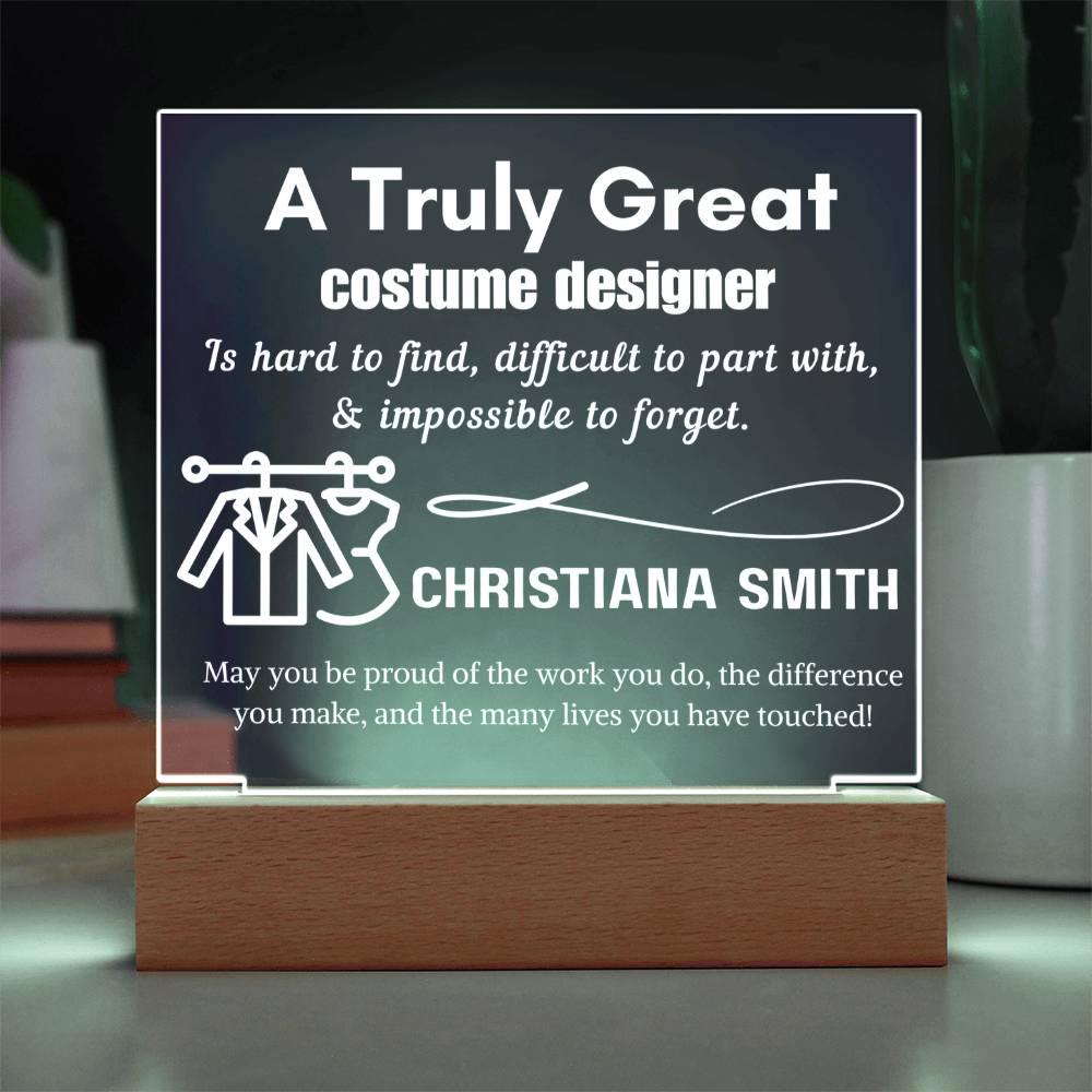 Costume Designer Personalized Light Sign – Unique Fashion School Gift