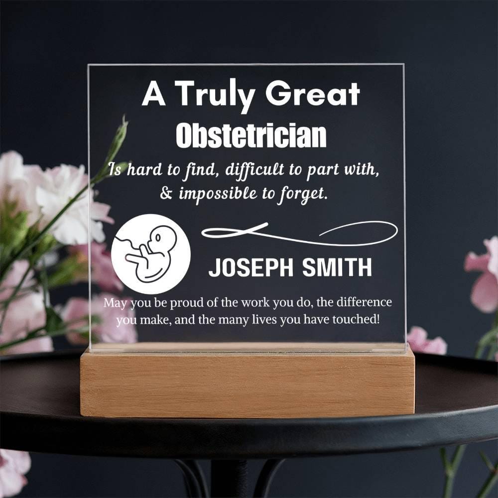 Personalized Obstetrician Gift LED Acrylic Sign – Baby Doctor Gift – view 10