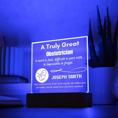 Personalized Obstetrician Gift LED Acrylic Sign – Baby Doctor Gift – view 9
