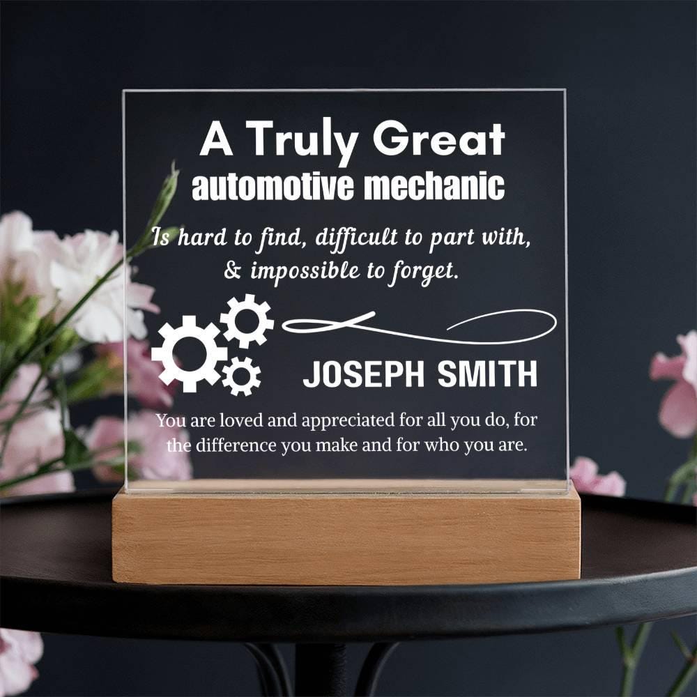 Personalized Automotive Mechanic LED Acrylic Sign – Gift for Mechanic – view 9