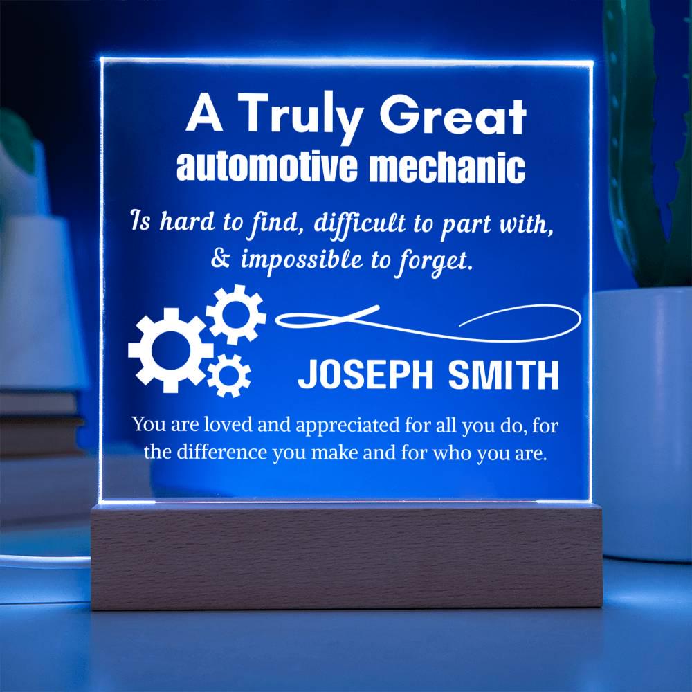 Personalized Automotive Mechanic LED Acrylic Sign – Gift for Mechanic – view 7