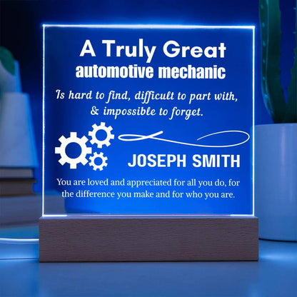 Personalized Automotive Mechanic LED Acrylic Sign – Gift for Mechanic – view 7