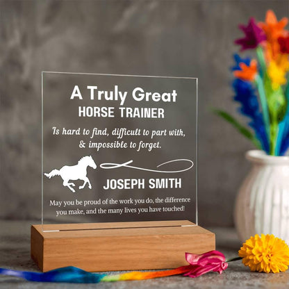 Personalized Horse Trainer Gift Acrylic Sign – Horse Riding Instructor – view 10