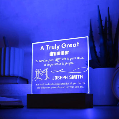 Personalized Drummer LED Acrylic Sign – Drum Player Gift – view 9