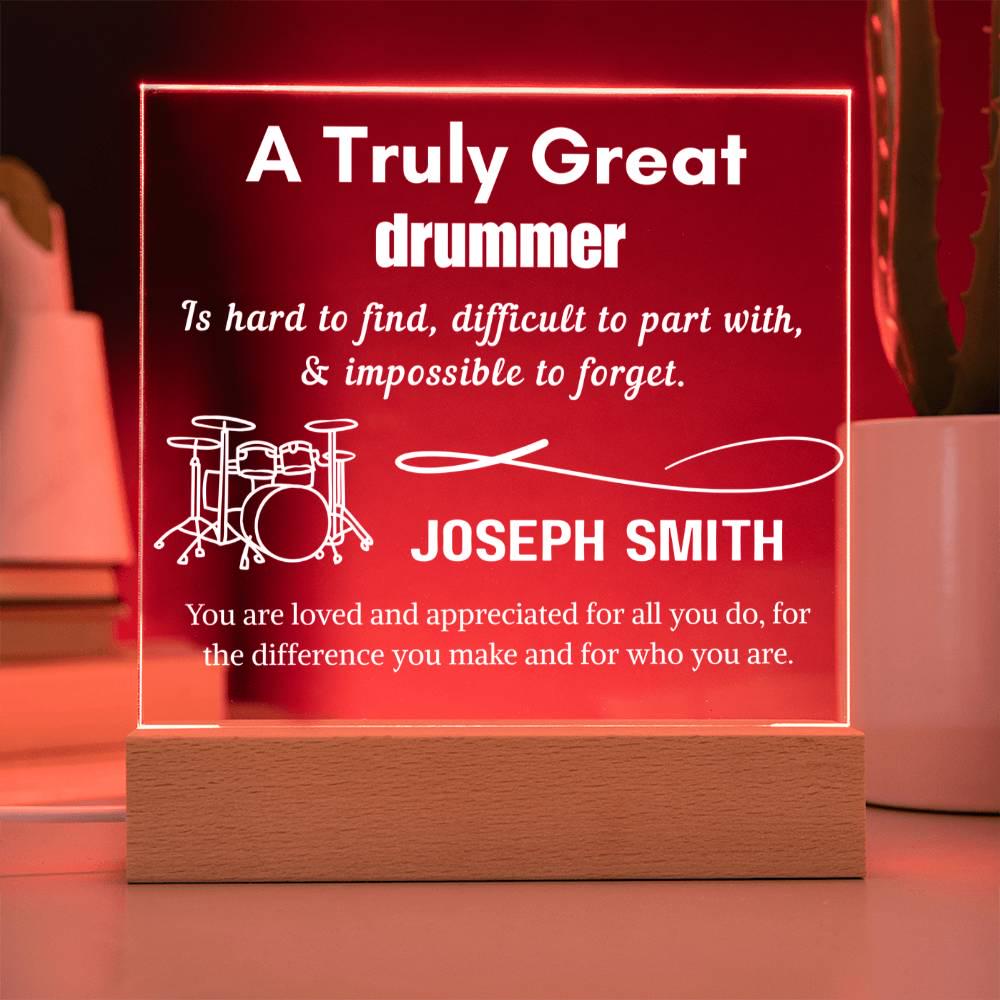 Personalized Drummer LED Acrylic Sign – Drum Player Gift – view 8