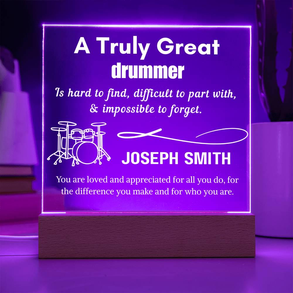 Personalized Drummer LED Acrylic Sign – Drum Player Gift – view 7