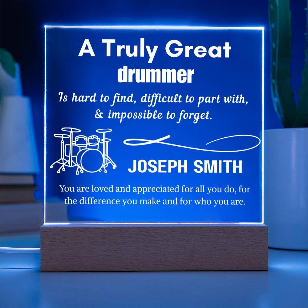 Personalized Drummer LED Acrylic Sign – Drum Player Gift – view 3