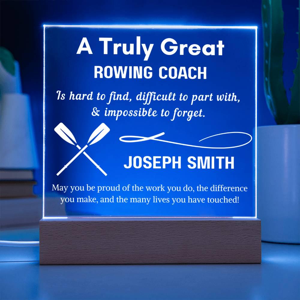 Personalized Rowing Coach LED Acrylic Sign – Rowing Gifts – view 3