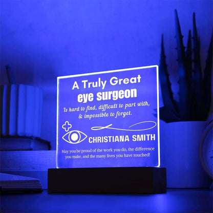 Personalized Eye Surgeon Gift LED Acrylic Sign – Custom Laser Eye – view 10