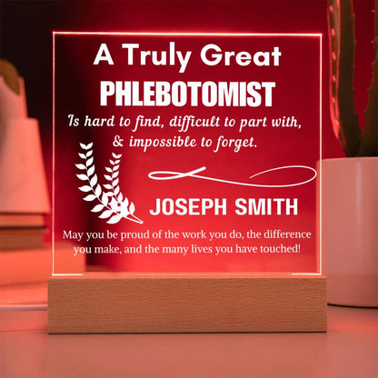 Personalized Phlebotomist Gift Acrylic Sign – Phlebotomy Gift – view 9