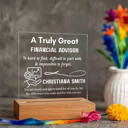 Personalized Financial Advisor Gift Acrylic Plaque – Finance – view 10