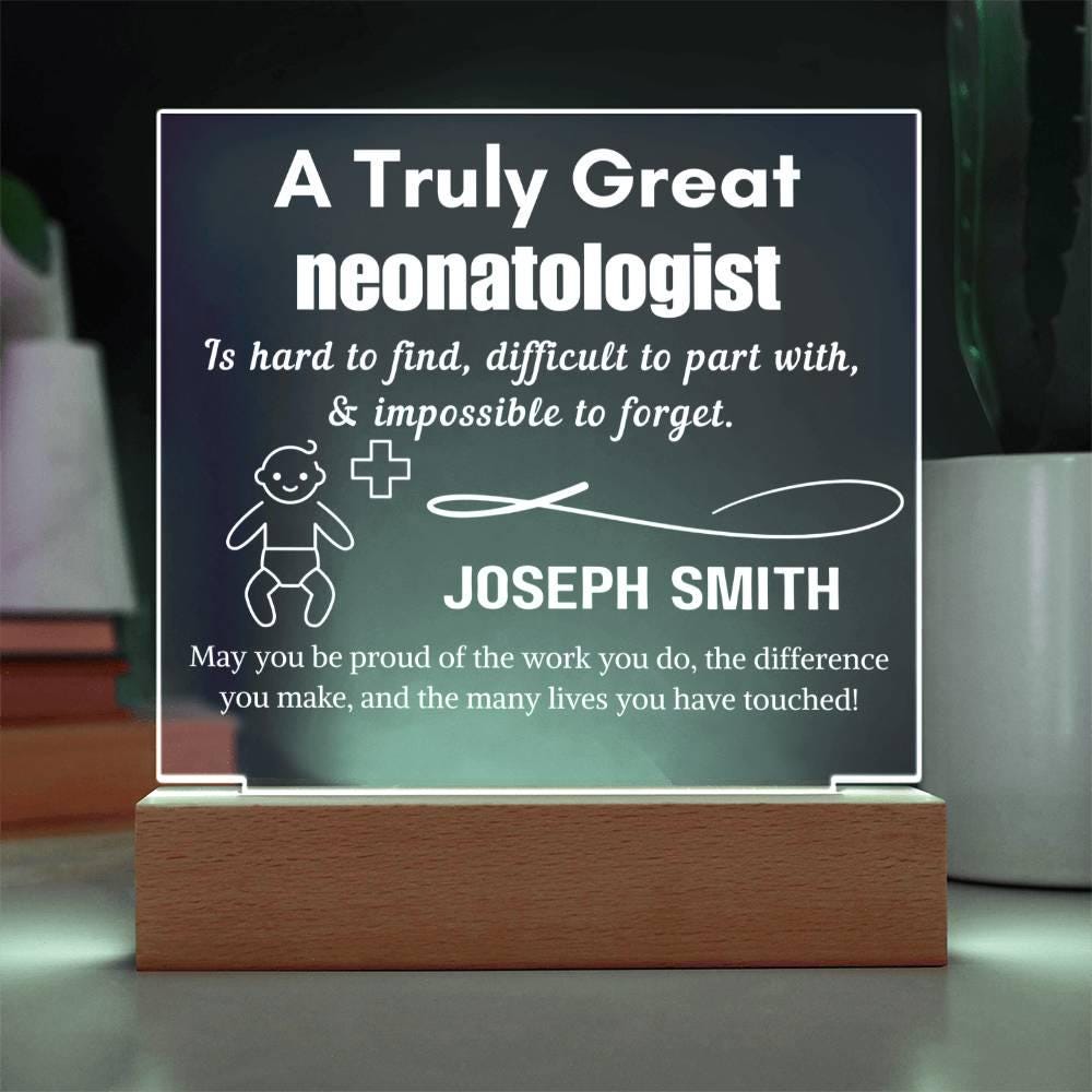 Personalized Neonatologist Acrylic Sign – Custom NICU Doctor or Nurse