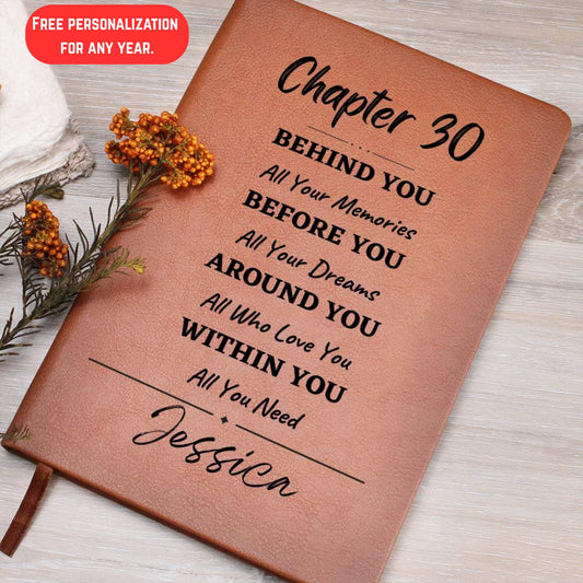 30th Birthday Personalized Journal - Turning 30 Birthday Gift