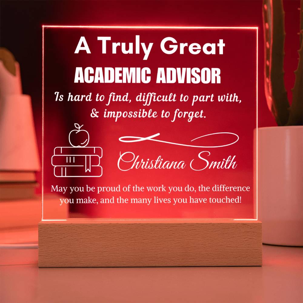 Personalized Academic Advisor Gift Acrylic Sign – College & High – view 8