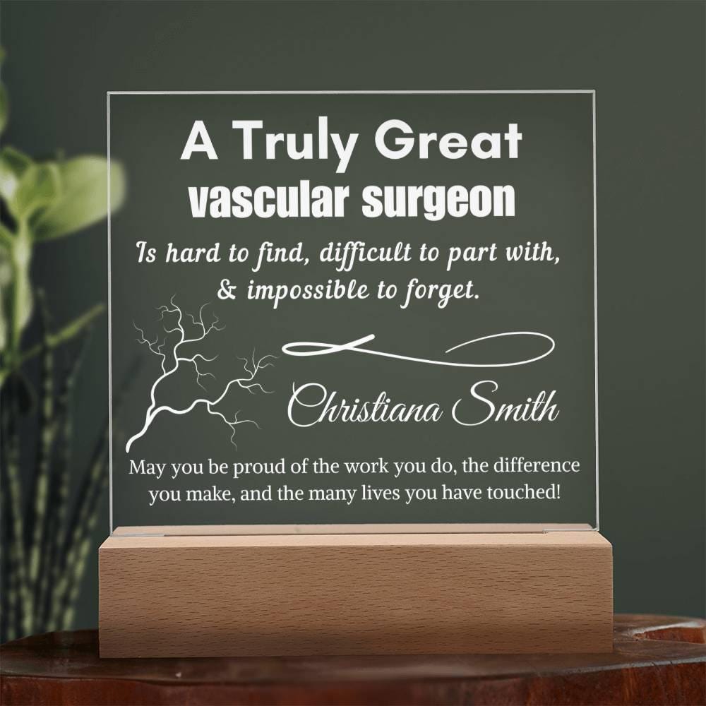 Personalized Vascular Surgeon LED Sign: Doctor Appreciation Gift – view 3